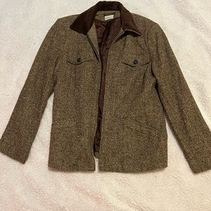 Hillard & Hanson brown herringbone jacket, like new.
